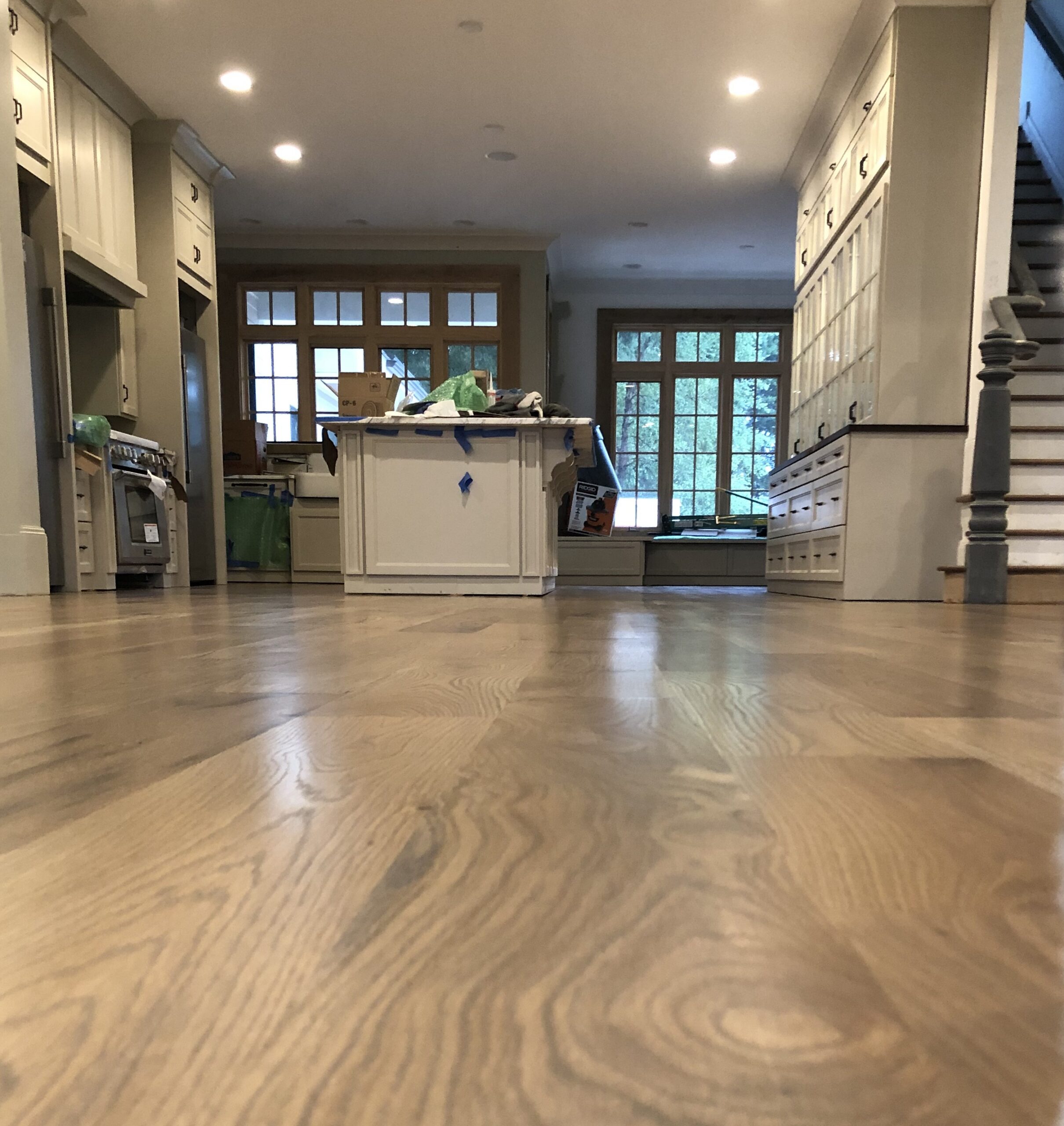 Floor view of white oak wood flooring