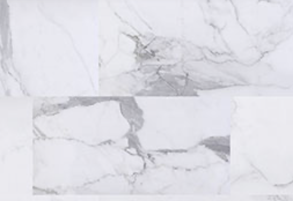 white lvp flooring with marble detail