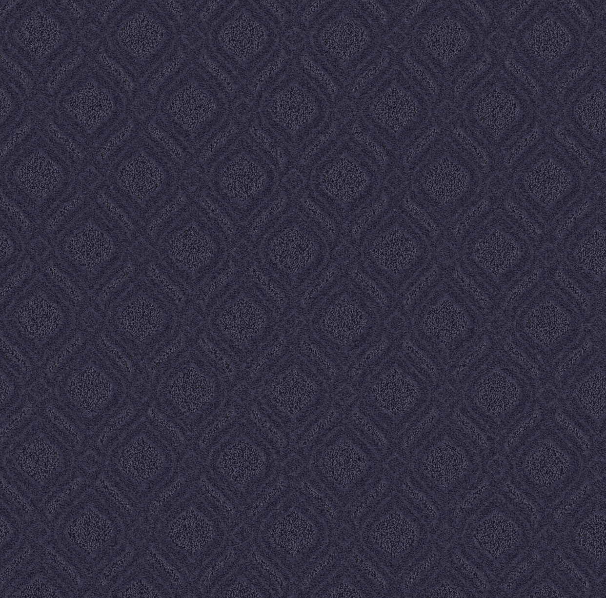 Close up of dark lilac carpet with subtle design