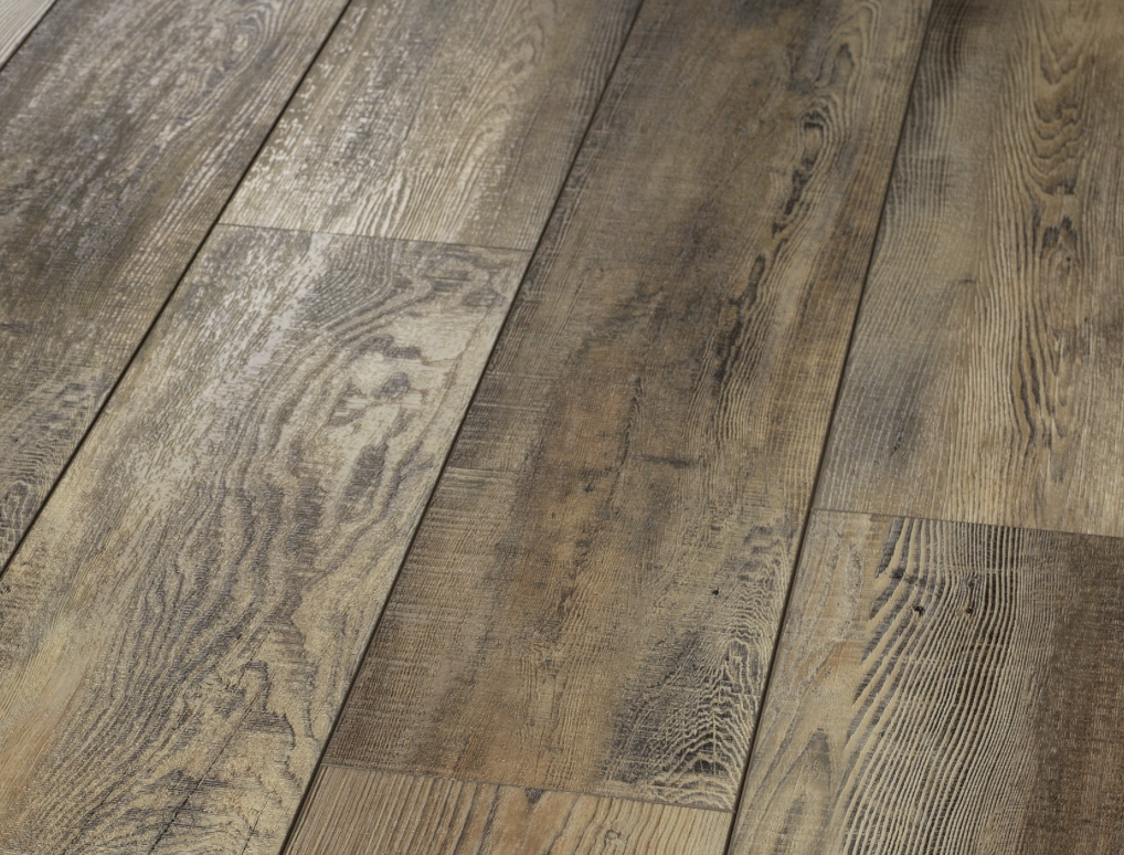 Rustic style close up LVP flooring